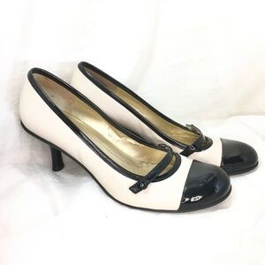 Bandolino Two-Tone Mary Jane Cqp Toe Pumps - Black & Cream -8M-